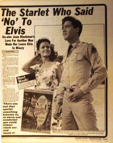 Blue Hawaii stars Joan Blackman (Hampton's girlfriend at the time) and Elvis Presley